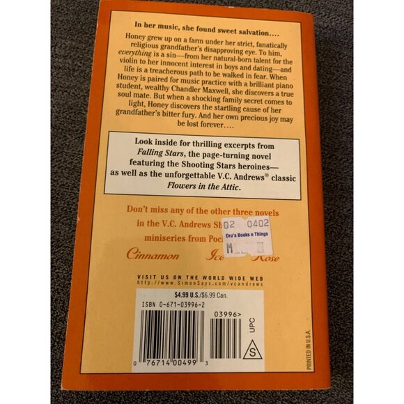 V.C. Andrews "Shooting Stars: Honey" Paperback Book - Picture 2 of 5